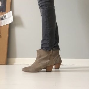 H by Hudson beige suede boots 38 . 7.5